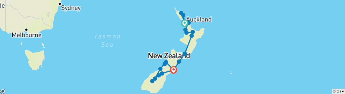 Map of Ultimate New Zealand