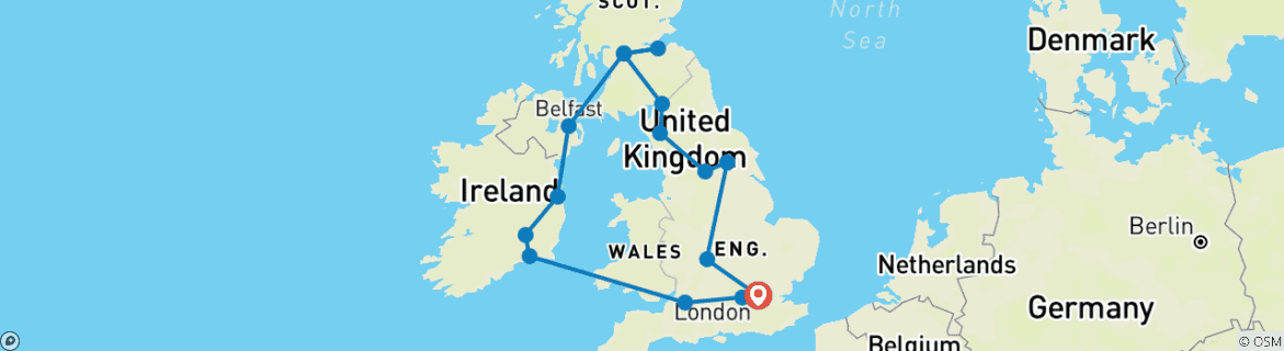 Map of The magic of Britain and Ireland Delight