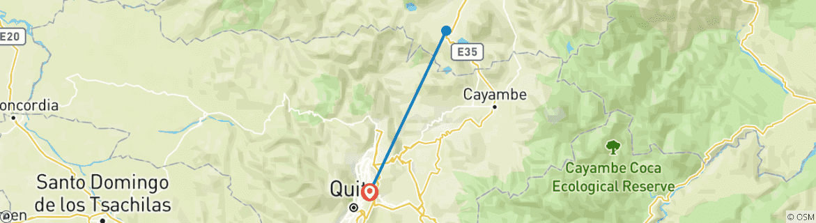 Map of 7 Days: Exploring the Andes An Adventurous Tale