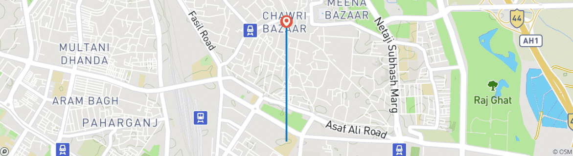 Foto van een kaart met de route van de rondreis