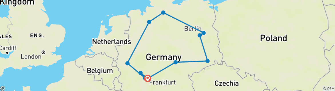 Karte von Räder und Wunder: Ein authentischer deutscher Road Trip