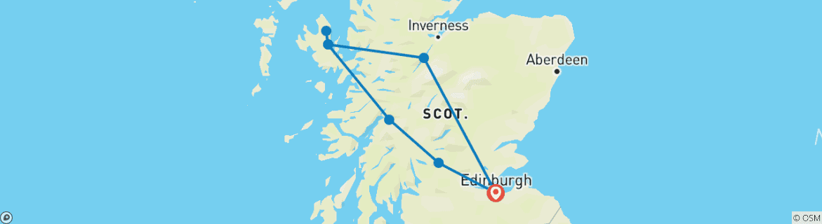 Map of Isle of Skye Discovery - 3 days