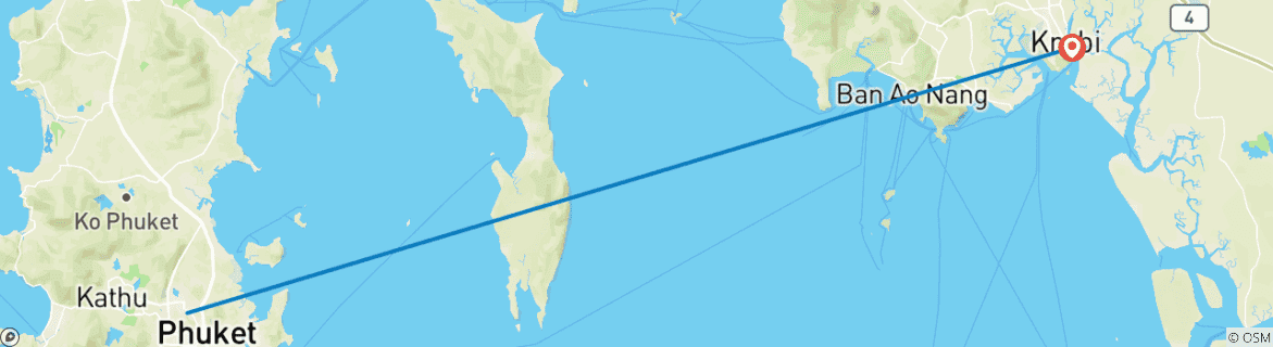 Map of 7 Day Amazing Phuket Trip with Krabi from Phuket