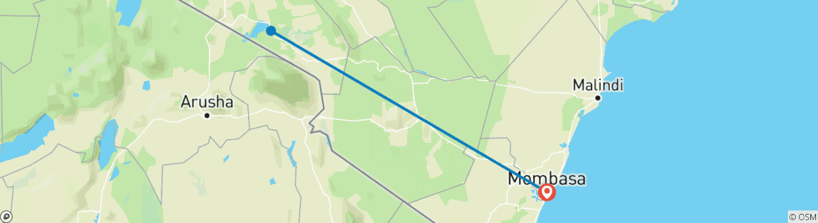 Image d'une carte montrant l'itinéraire du circuit