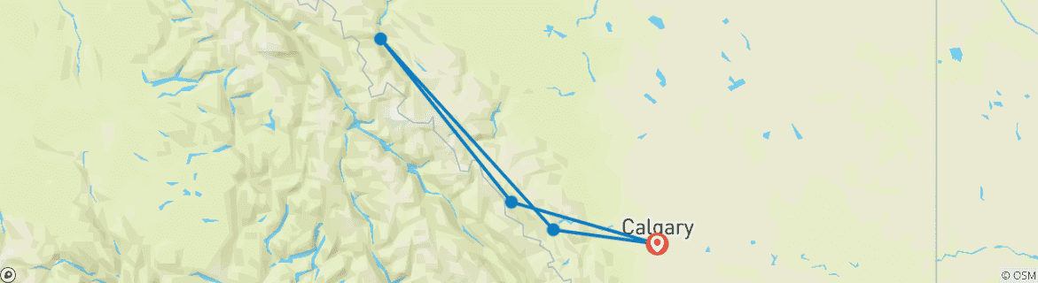 Map of The Classic Canadian Rockies