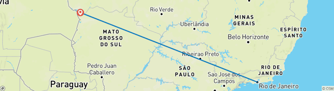 Image d'une carte montrant l'itinéraire du circuit