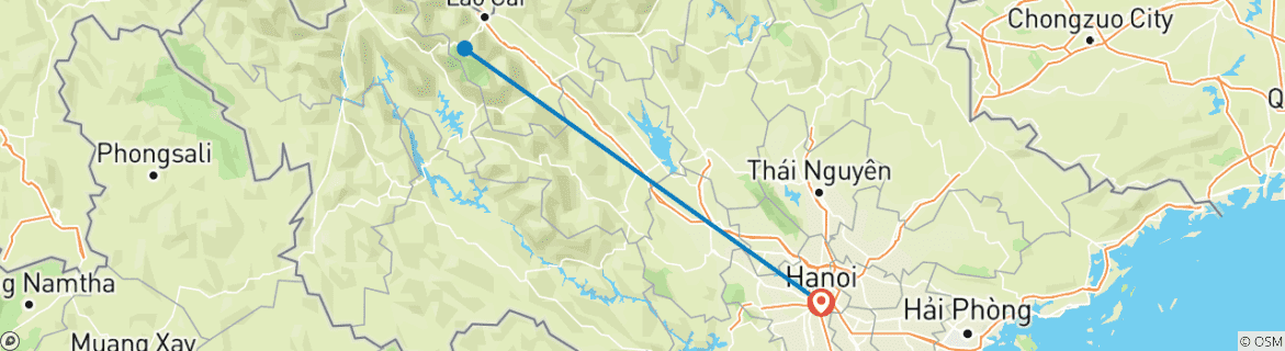 Map of All included: Hanoi - Sapa 3 days 2 nights