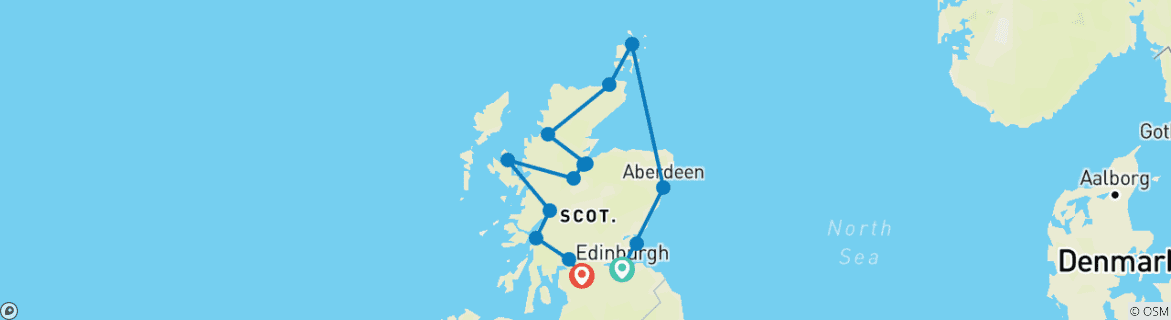 Map of Scotland's Highlands & Orkney