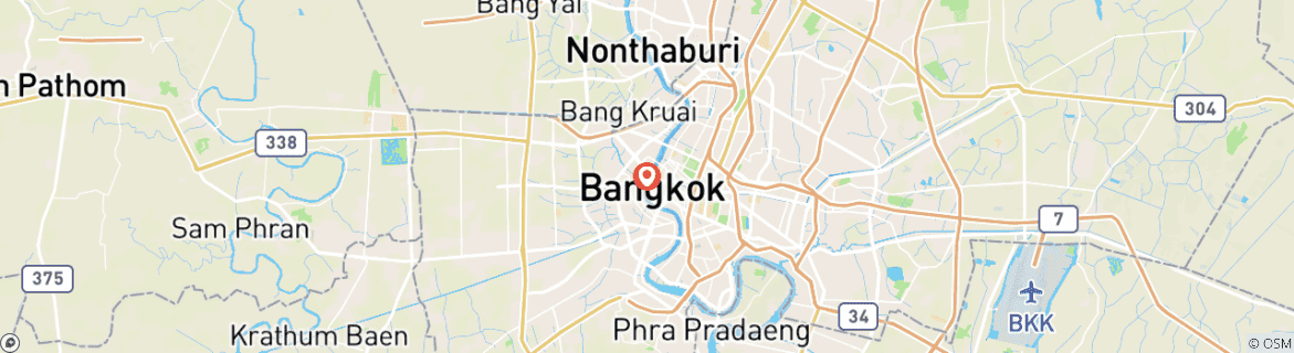 Karte von Bangkok Abenteuer mit historischen Sehenswürdigkeiten der Stadt (8 Stunden)