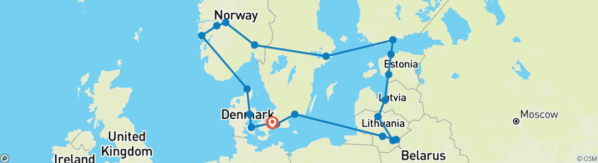 Map of Ultimate Scandinavia & the Baltics