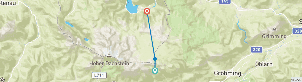 Image d'une carte montrant l'itinéraire du circuit