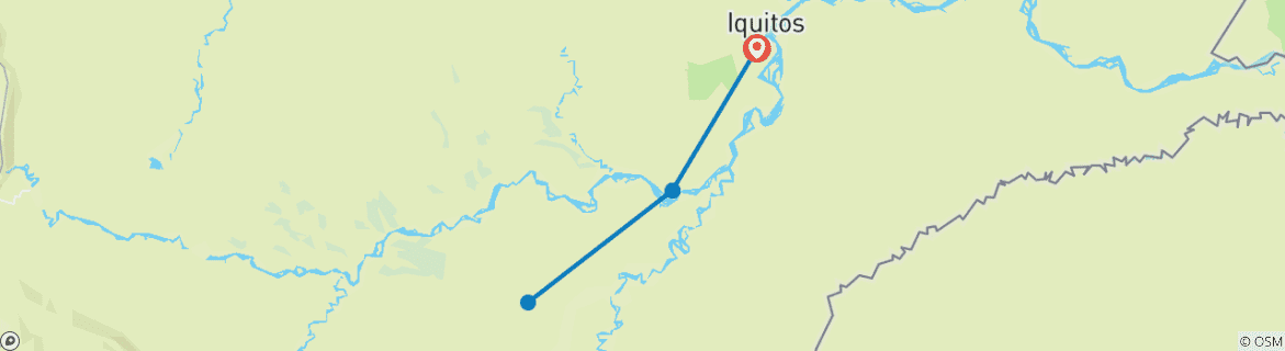 Map of 5 Days 4 Nights on Pacaya Samiria National Reserve