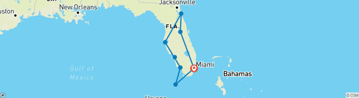 Carte du circuit Floride Sunshine State