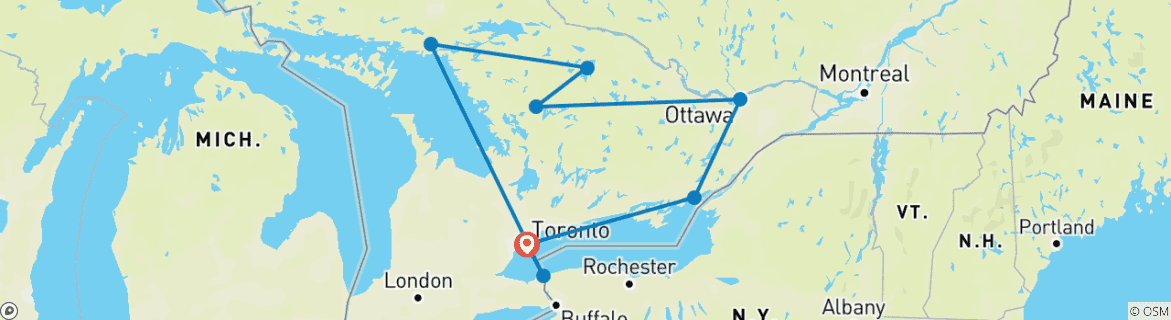 Carte du circuit Sur les traces des élans