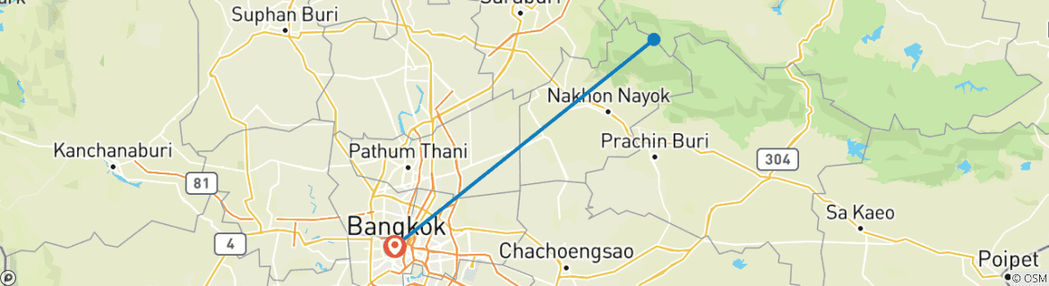 Map of Khao Yai National Park