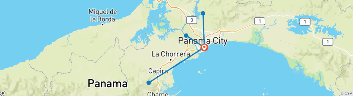 Carte du circuit Panama enchanteur