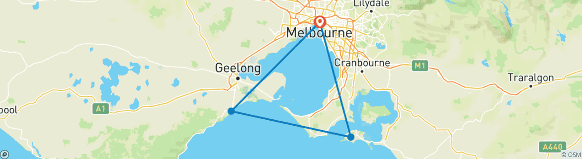 Map of Experience Melbourne (4 destinations)