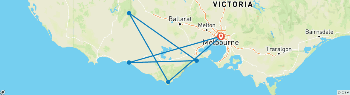 Map of Great Ocean Road & Grampians