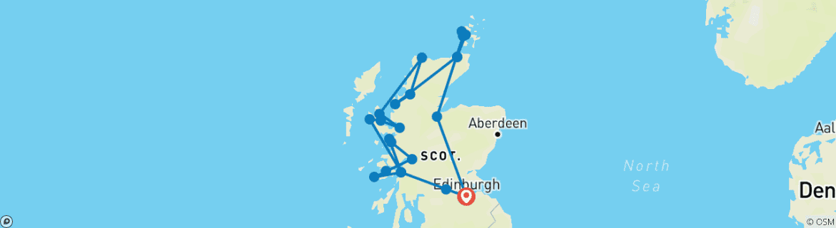 Map of Scotland's myths, ghosts and legends (11 nights)