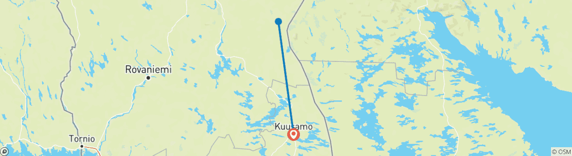 Map of Winter fun in Finnish Lapland