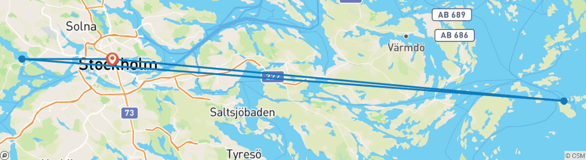 Map of Stockholm - Island hopping on the coulters