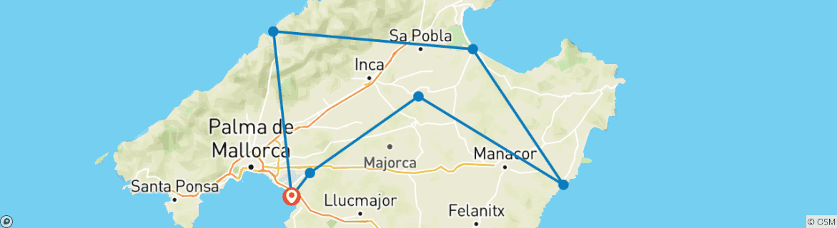 Carte du circuit Tour de Majorque