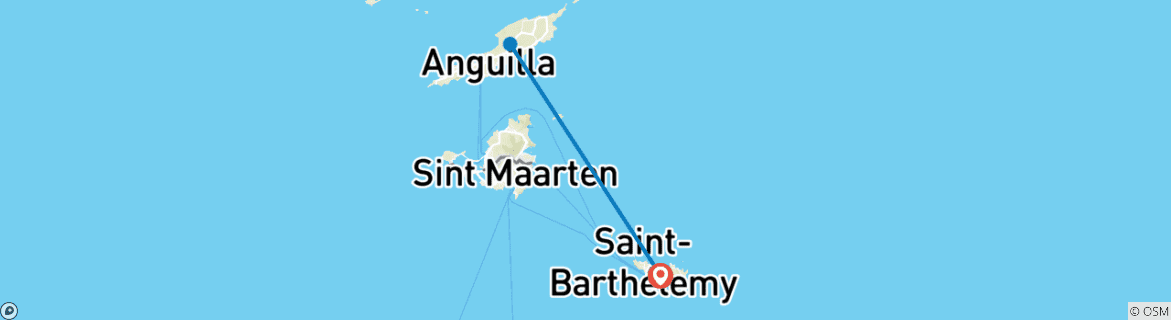 Map of St. Barth and white island worlds