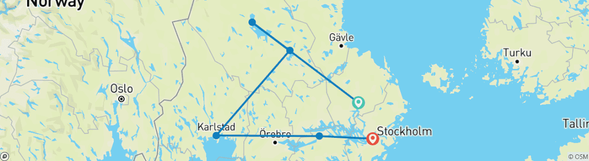 Map of Sweden step by step - The heart of Sweden