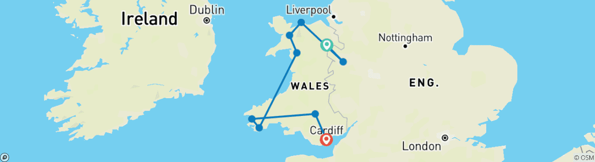 Karte von Geheimtipp Wales