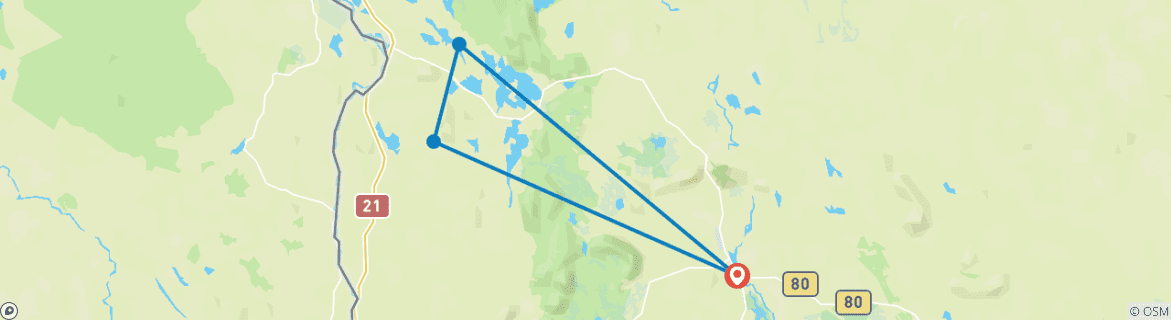 Karte von Harriniva - Polarlichtzauber in Lappland