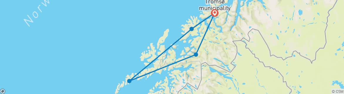 Kaart van Natuurparadijzen in het hoge noorden