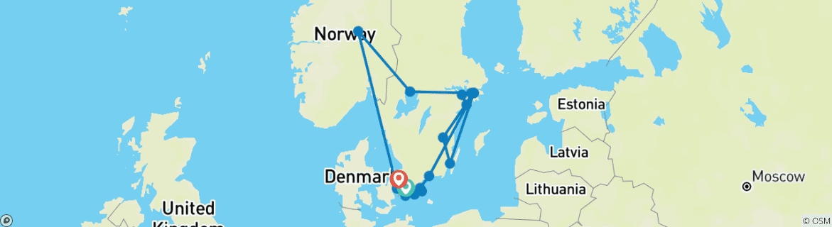 Map of From Kuste to Kuste Malmo