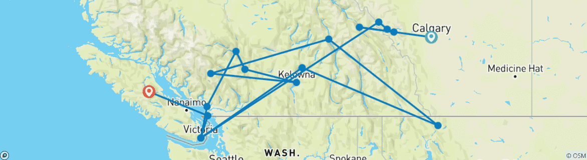 Karte von ADAC Special Kanadas Westen - Von der Prarie durch die Rockies zum Pazifik