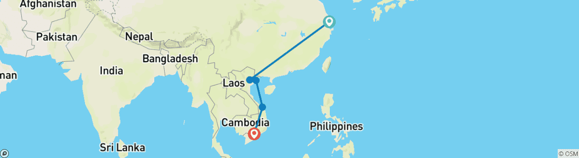 Imagen de un mapa que muestra la ruta del circuito
