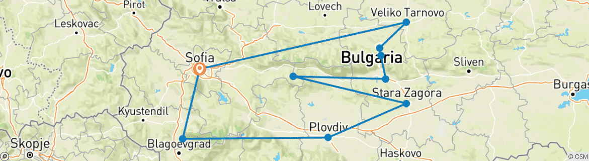 Map of Trésors de Bulgarie