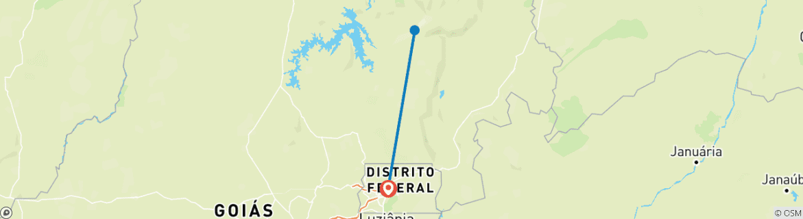 Map of Chapada dos Veadeiros Experience