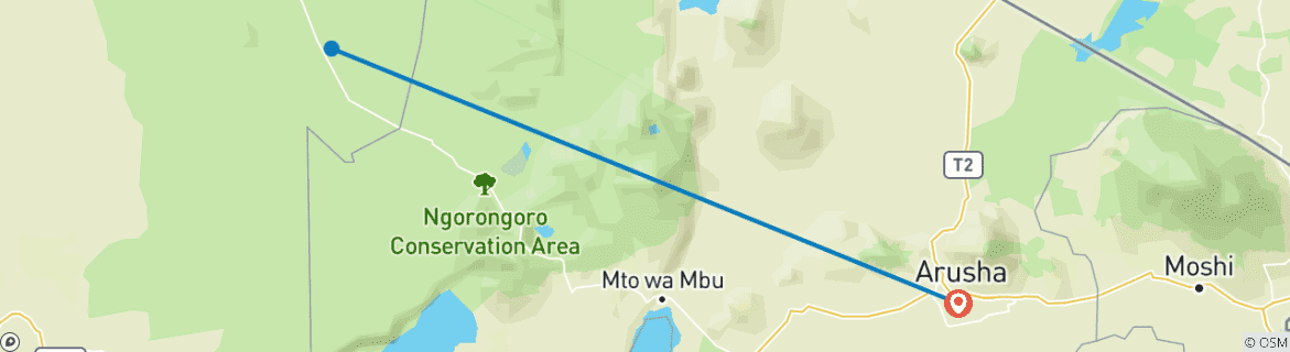 Image d'une carte montrant l'itinéraire du circuit