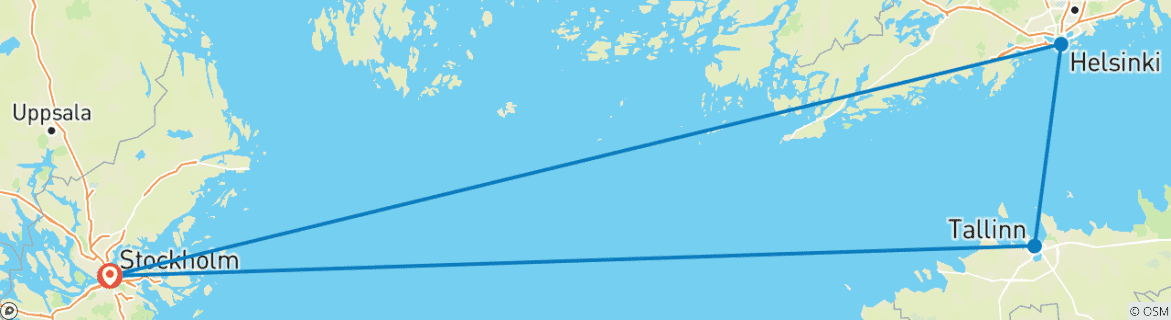 Map of Cruise on the Baltic Sea