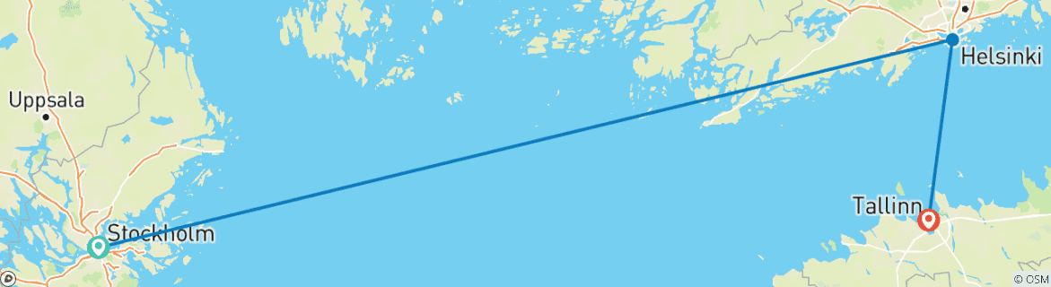 Image d'une carte montrant l'itinéraire du circuit