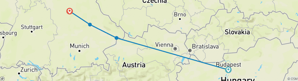 Carte du circuit Le Danube en profondeur 2025|2026|2027