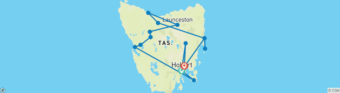 Map of Ultimate Tasmania 2025