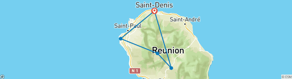 Map of La Reunion active