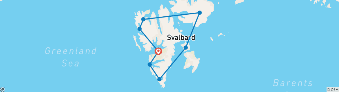 Image d'une carte montrant l'itinéraire du circuit