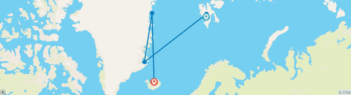 Image d'une carte montrant l'itinéraire du circuit