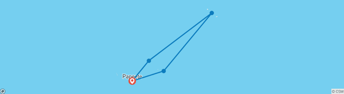 Karte mit der Reiseroute