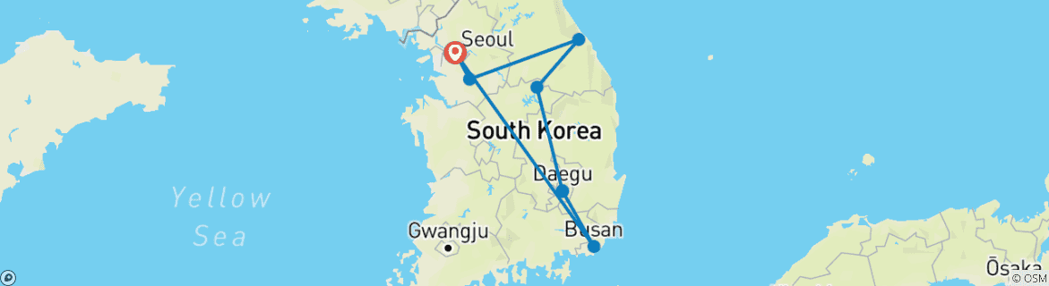 Map of Must visit K-POP tour