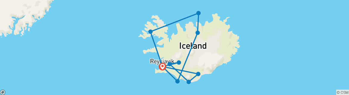 Map of Arctic Wonders: Iceland and the Arctic Circle - Cruise & Land Journey