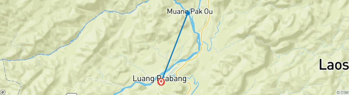 Map of Luang Prabang Highlights 3 Days: Culture, Waterfalls, and Caves