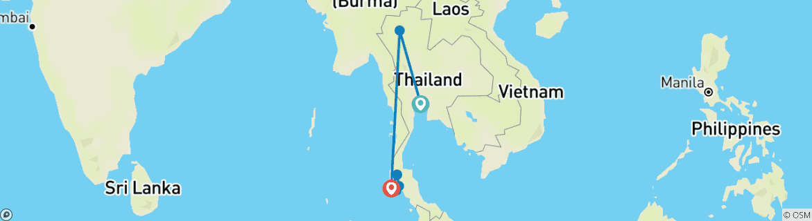 Map of All of Thailand: City Life, Jungle Nights & Island Vibes