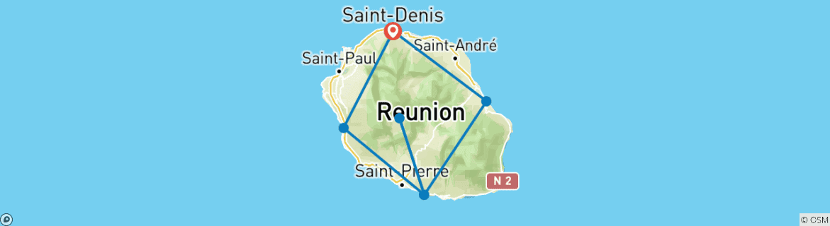 Map of La Reunion - an island paradise for all the senses